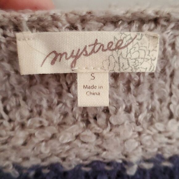 Mystree Striped Hooded Knit Top - Picture 6 of 8